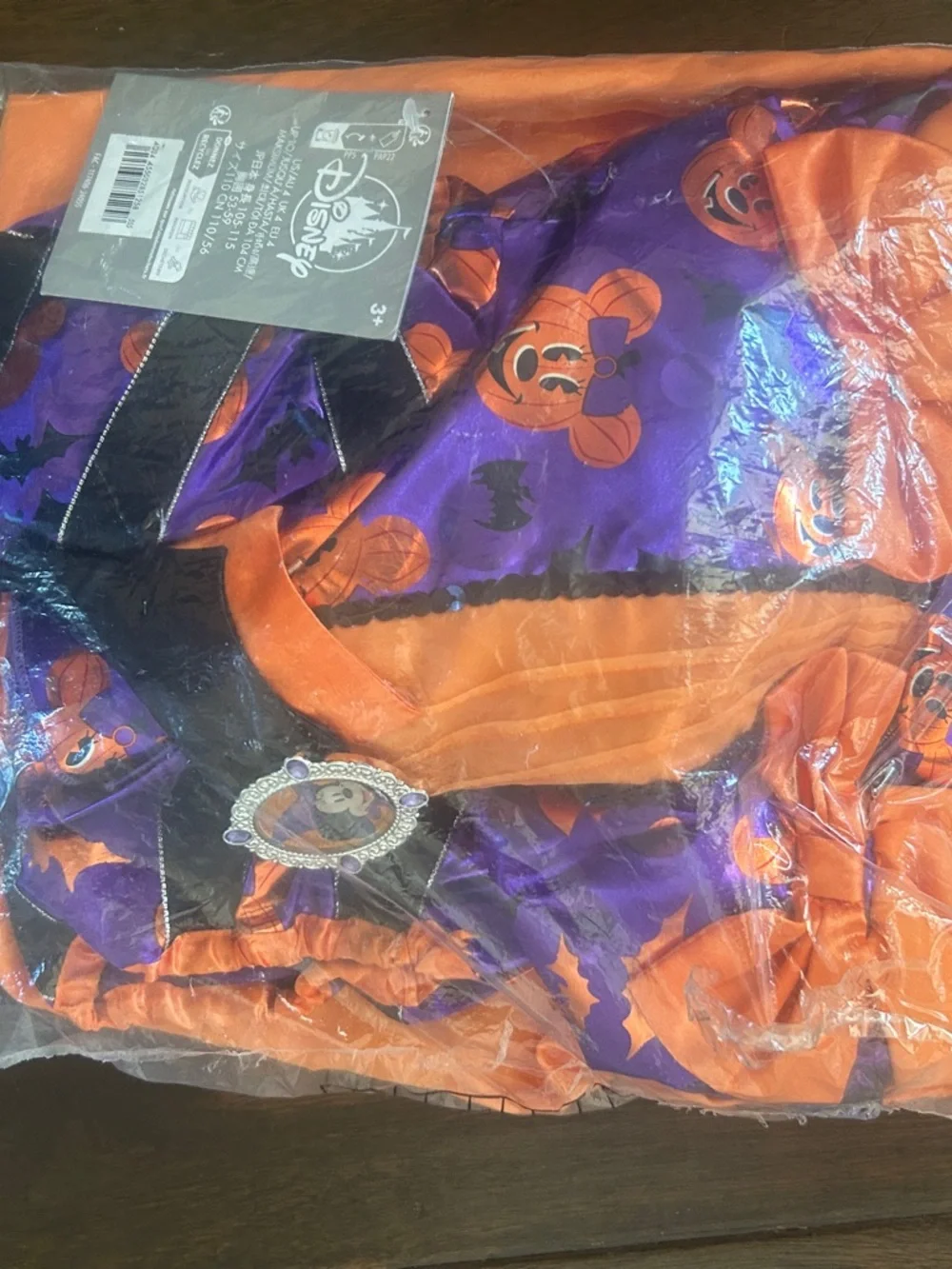 Disney  Girls' Minnie Mouse Purple & Orange Halloween Party Costume Dress
